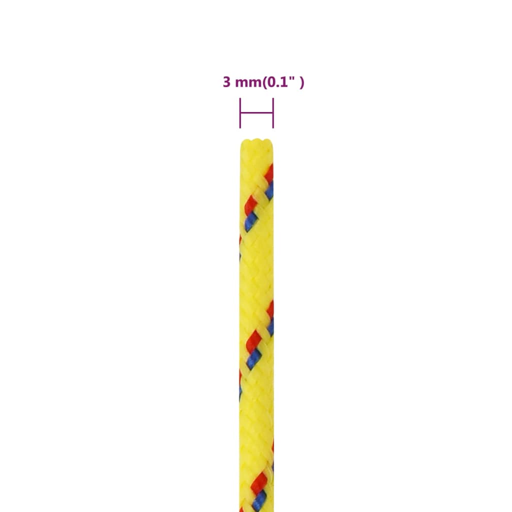 Brodski konop žuti 3 mm 25 m od polipropilena