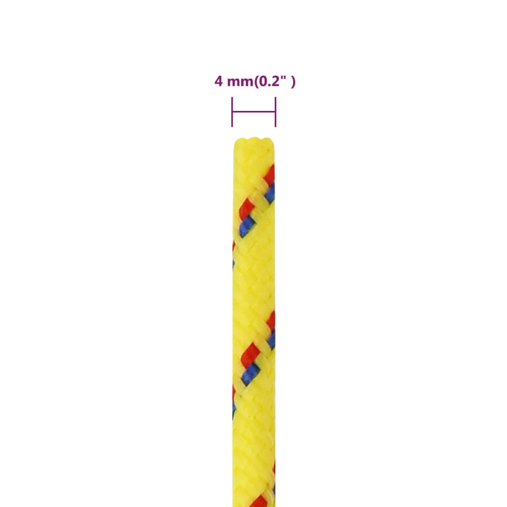 Brodski konop žuti 4 mm 100 m od polipropilena