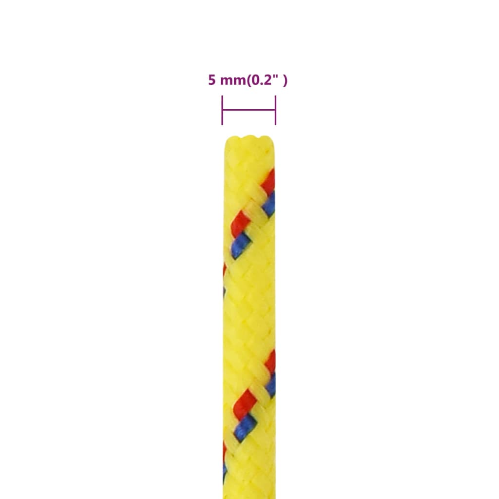 Brodski konop žuti 5 mm 50 m od polipropilena