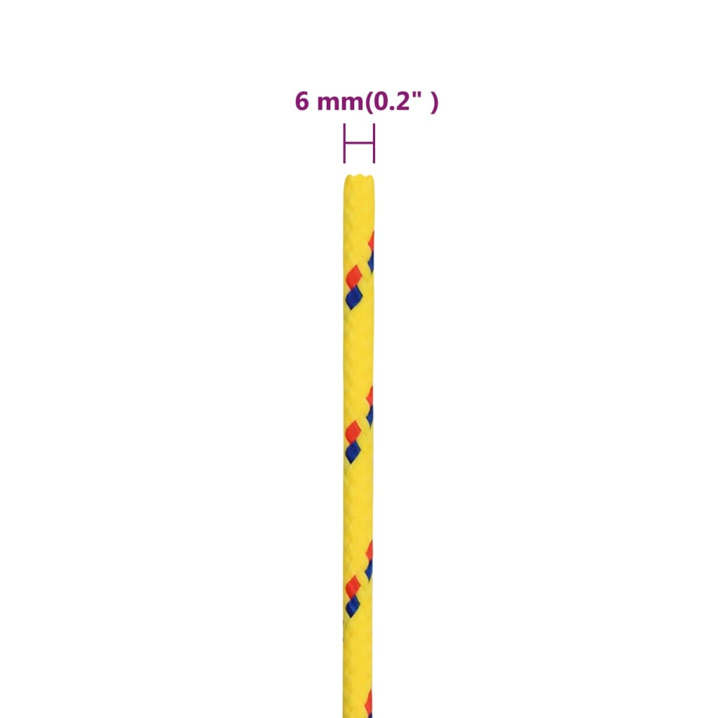 Brodski konop žuti 6 mm 250 m od polipropilena