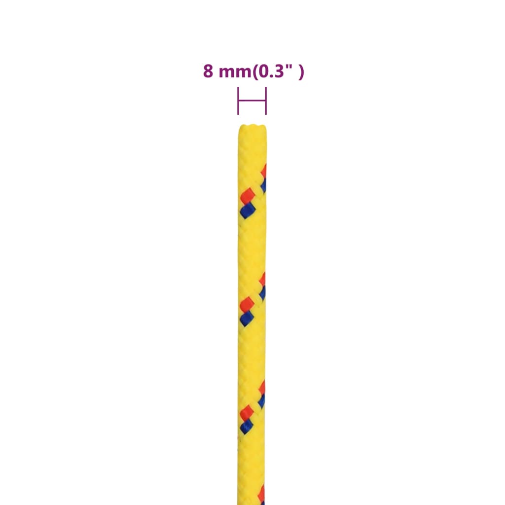 Brodski konop žuti 8 mm 250 m od polipropilena