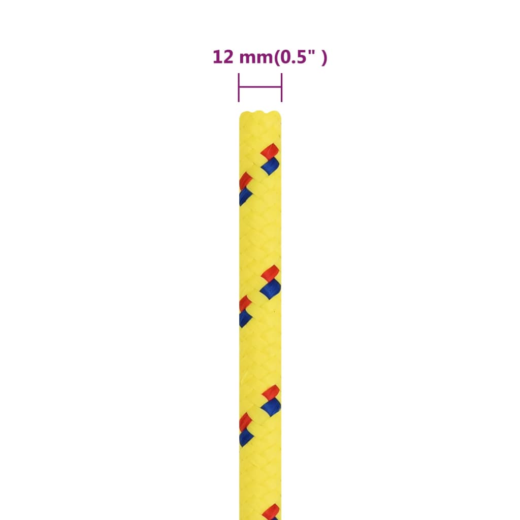 Brodski konop žuti 12 mm 100 m od polipropilena