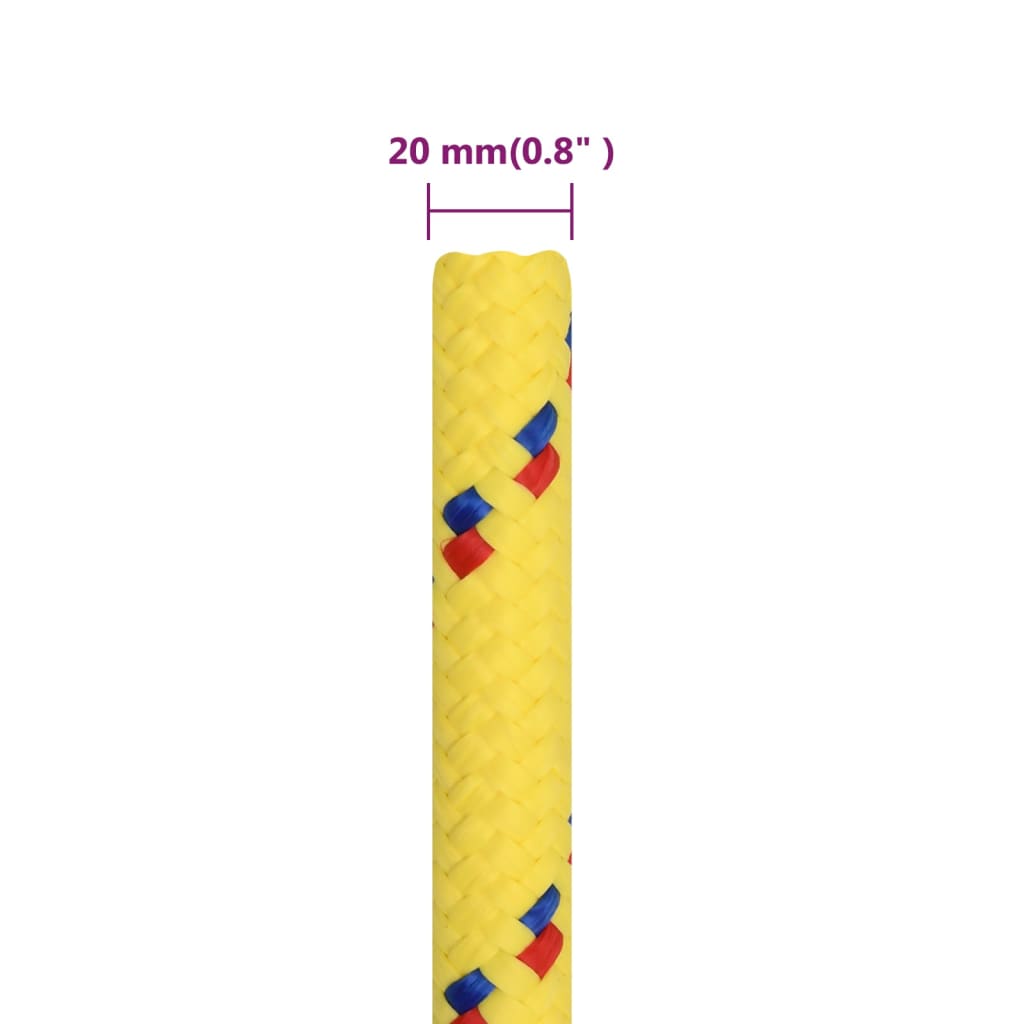 Brodski konop žuti 20 mm 25 m od polipropilena