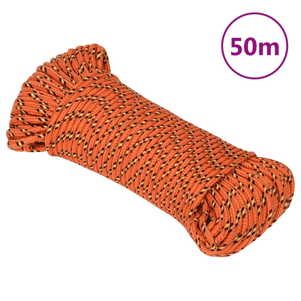 Brodski konop narančasti 5 mm 50 m od polipropilena