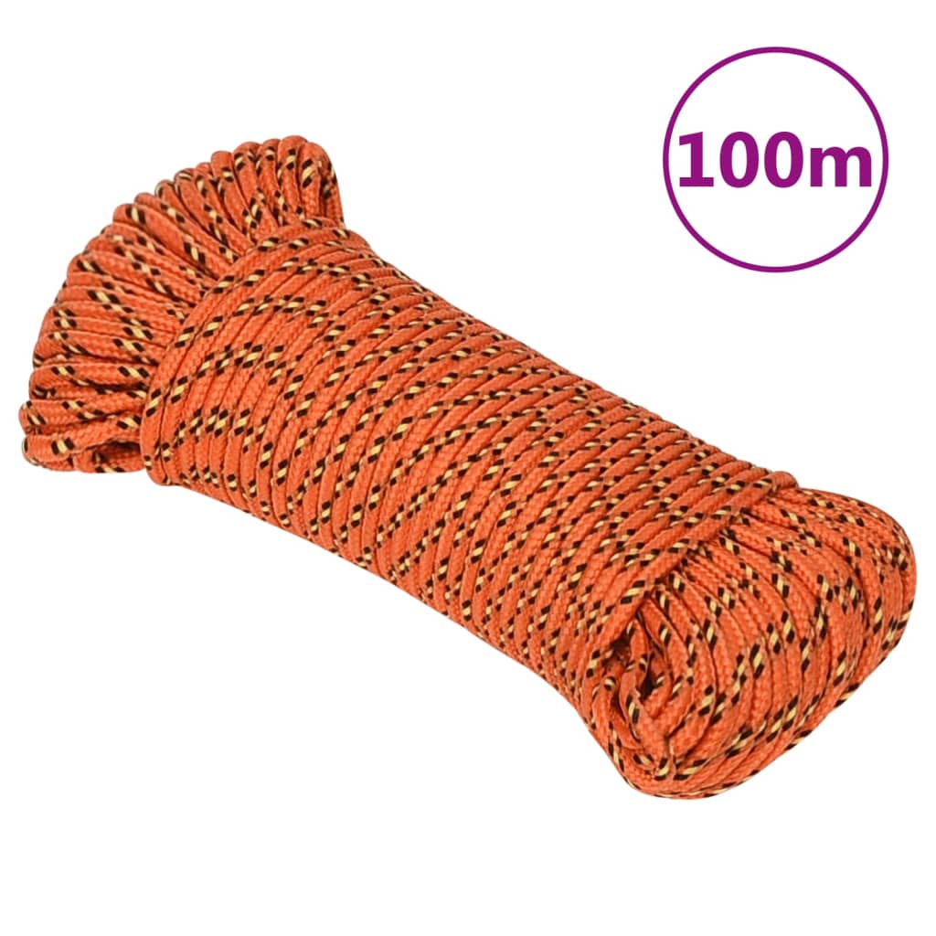 Brodski konop narančasti 5 mm 100 m od polipropilena