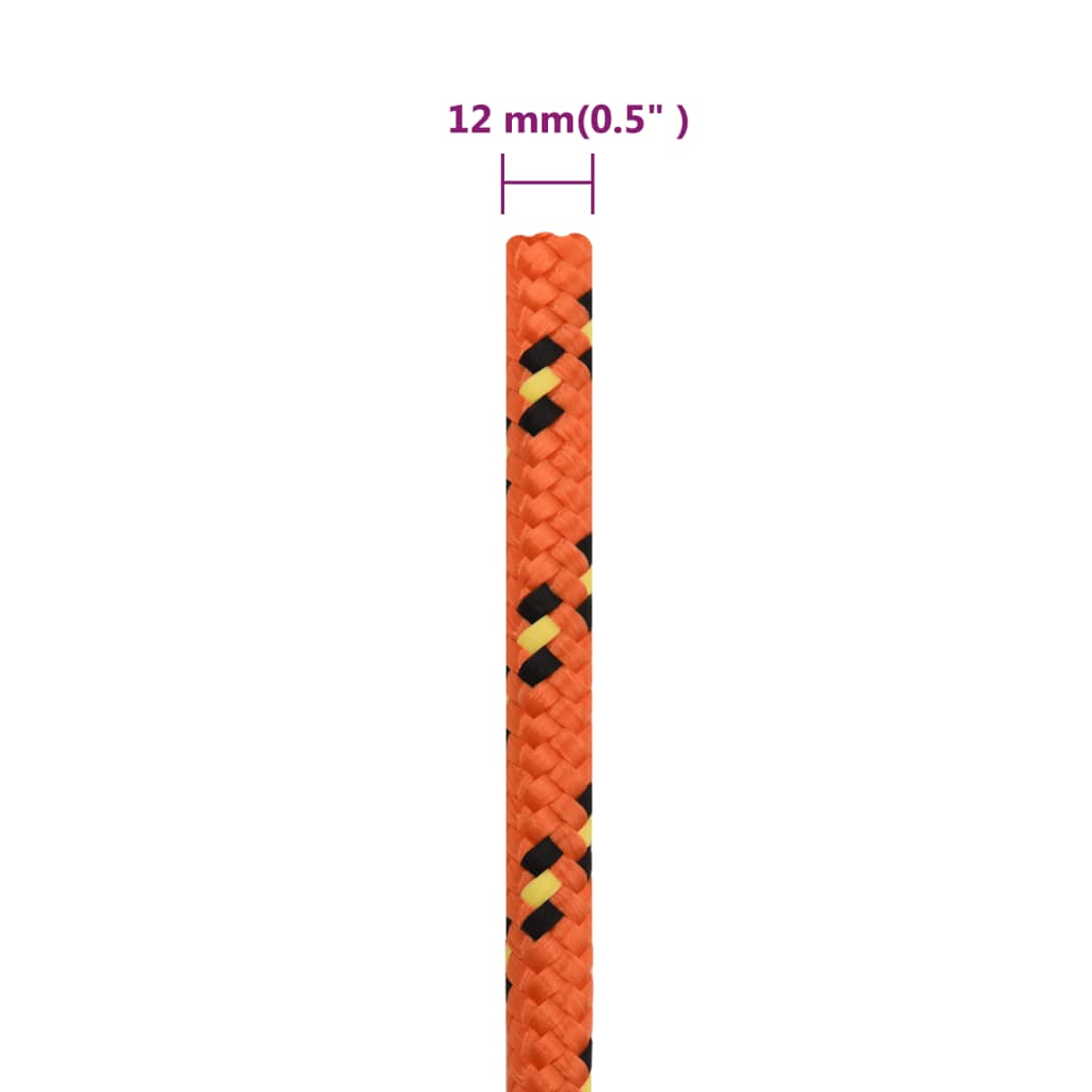 Brodski konop narančasti 12 mm 25 m od polipropilena
