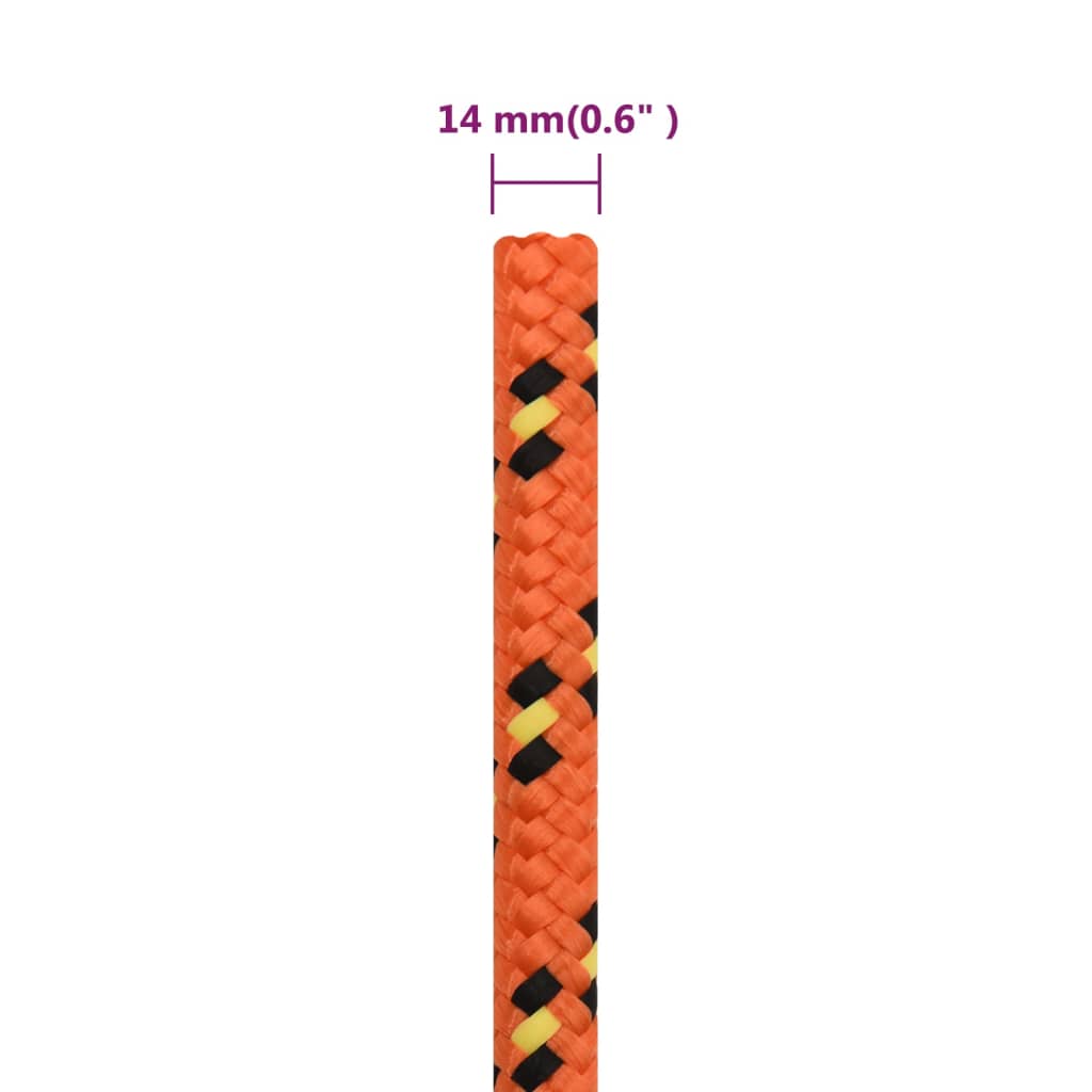 Brodski konop narančasti 14 mm 50 m od polipropilena