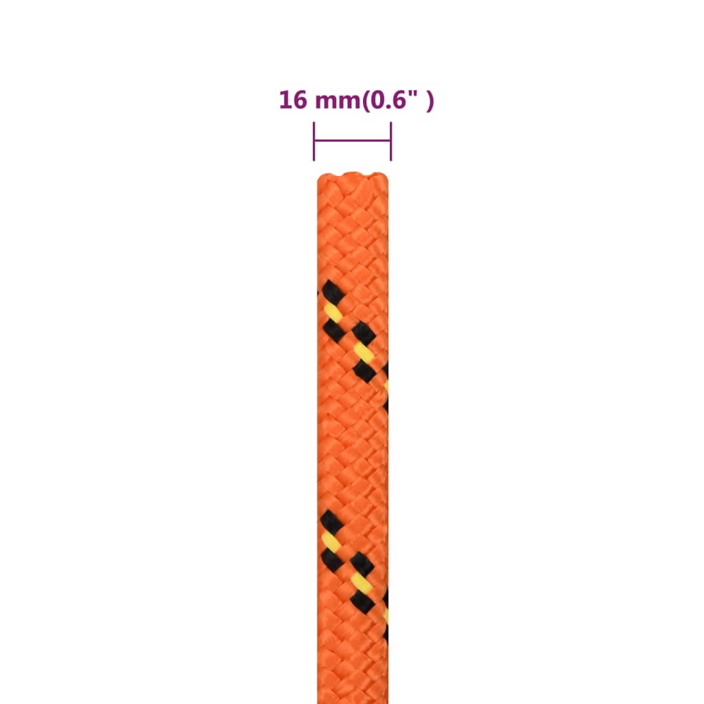 Brodski konop narančasti 16 mm 250 m od polipropilena