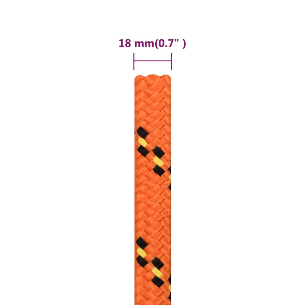 Brodski konop narančasti 18 mm 25 m od polipropilena