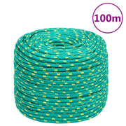 Brodski konop zeleni 10 mm 100 m od polipropilena