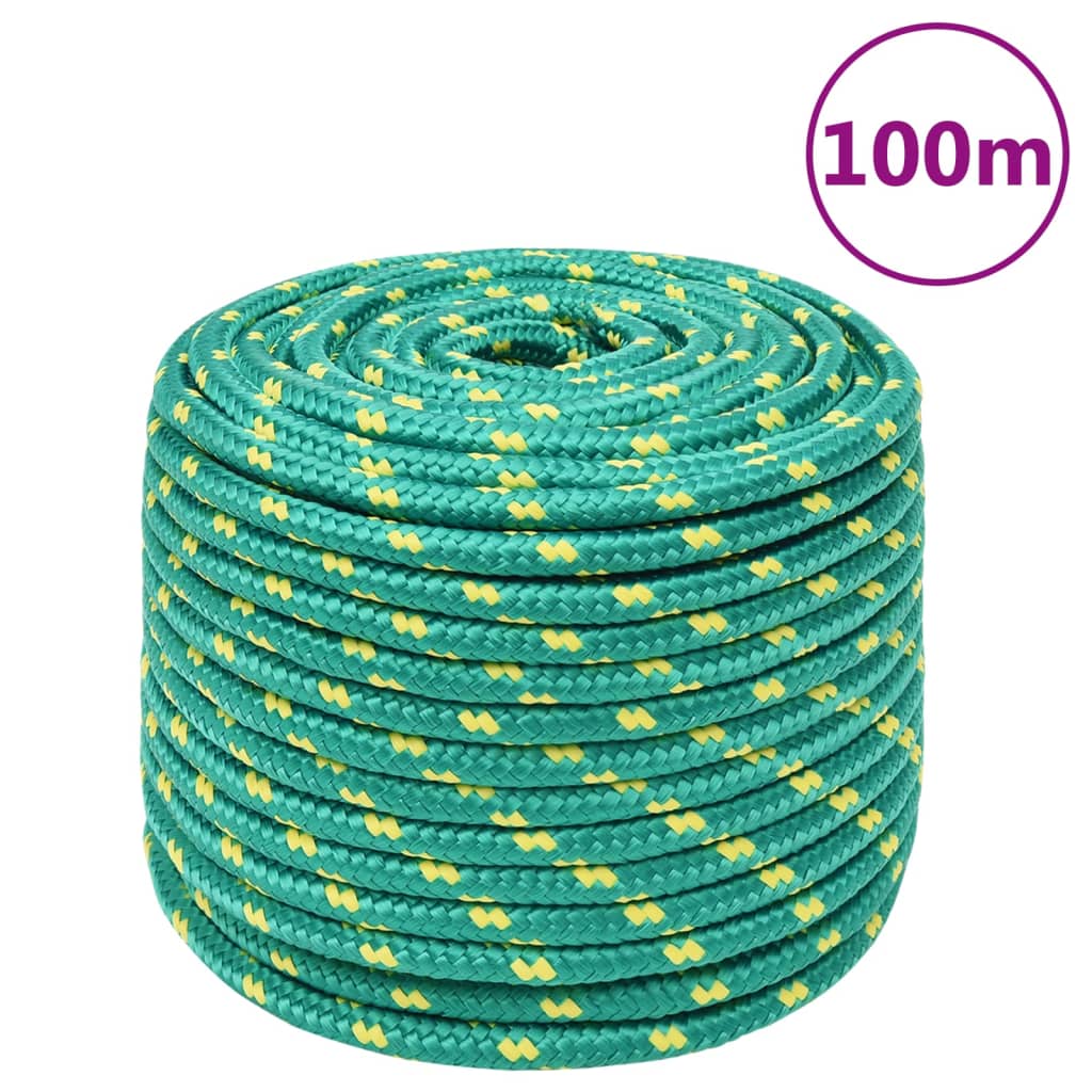 Brodski konop zeleni 14 mm 100 m od polipropilena