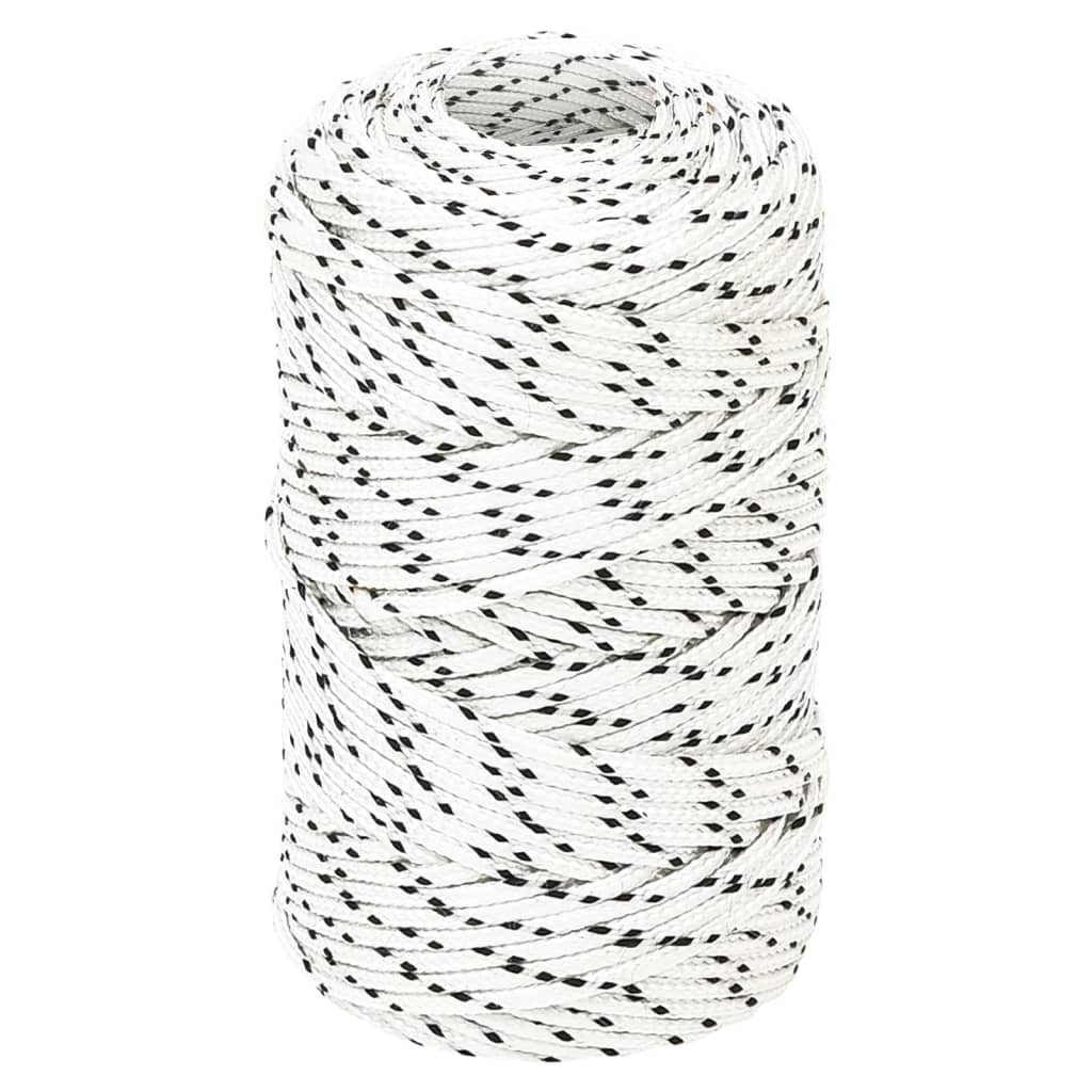 Pleteni brodski konop bijeli 2 mm x 100 m poliesterski