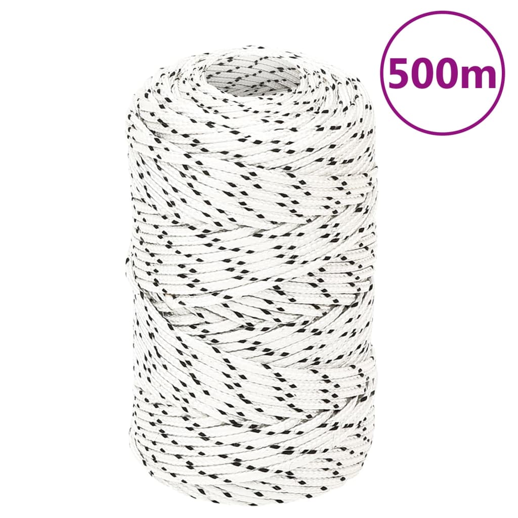 Pleteni brodski konop bijeli 2 mm x 500 m poliesterski