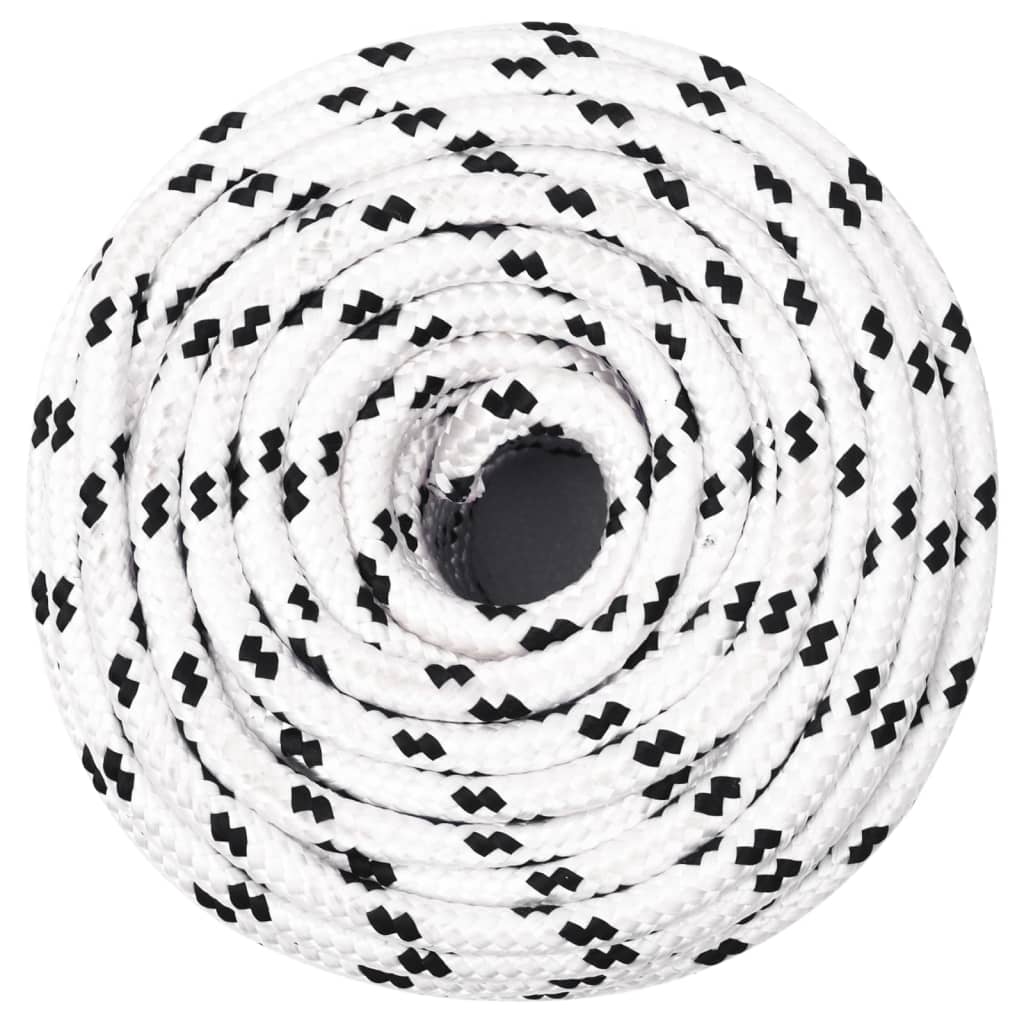 Pleteni brodski konop bijeli 6 mm x 100 m poliesterski