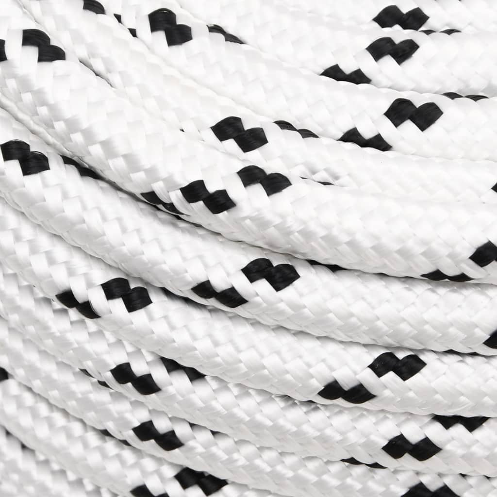 Pleteni brodski konop bijeli 14 mm x 250 m poliesterski