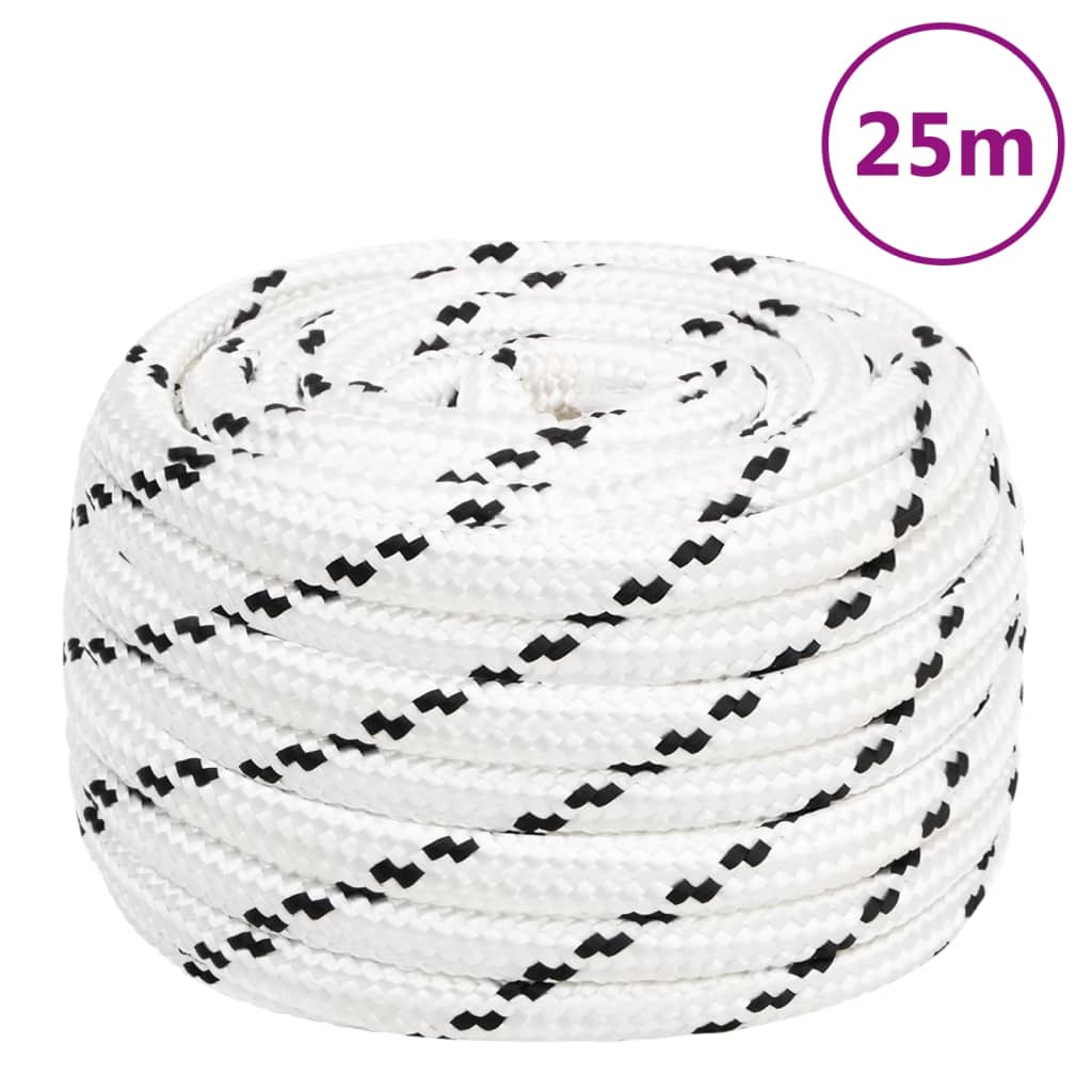 Radno uže bijeli 20 mm 25 m poliestersko