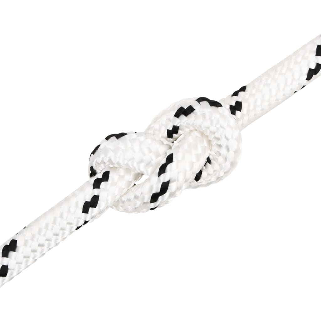 Pleteni brodski konop bijeli 20 mm x 50 m poliesterski