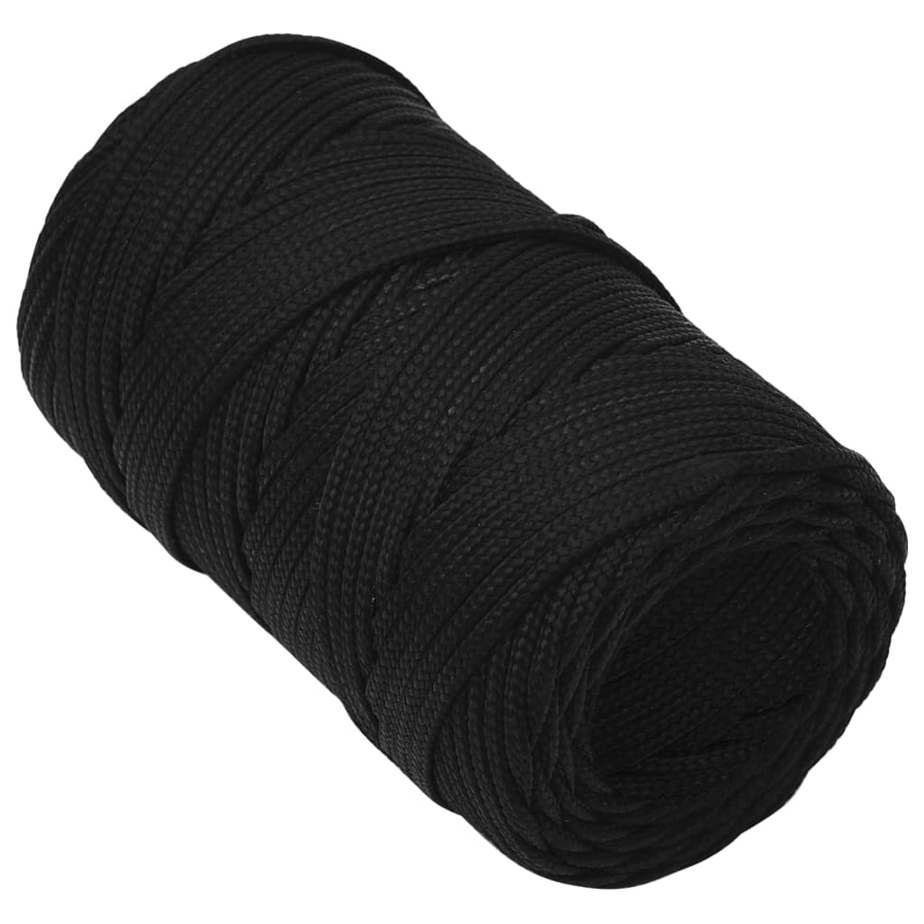 Radno uže crno 2 mm 100 m poliestersko