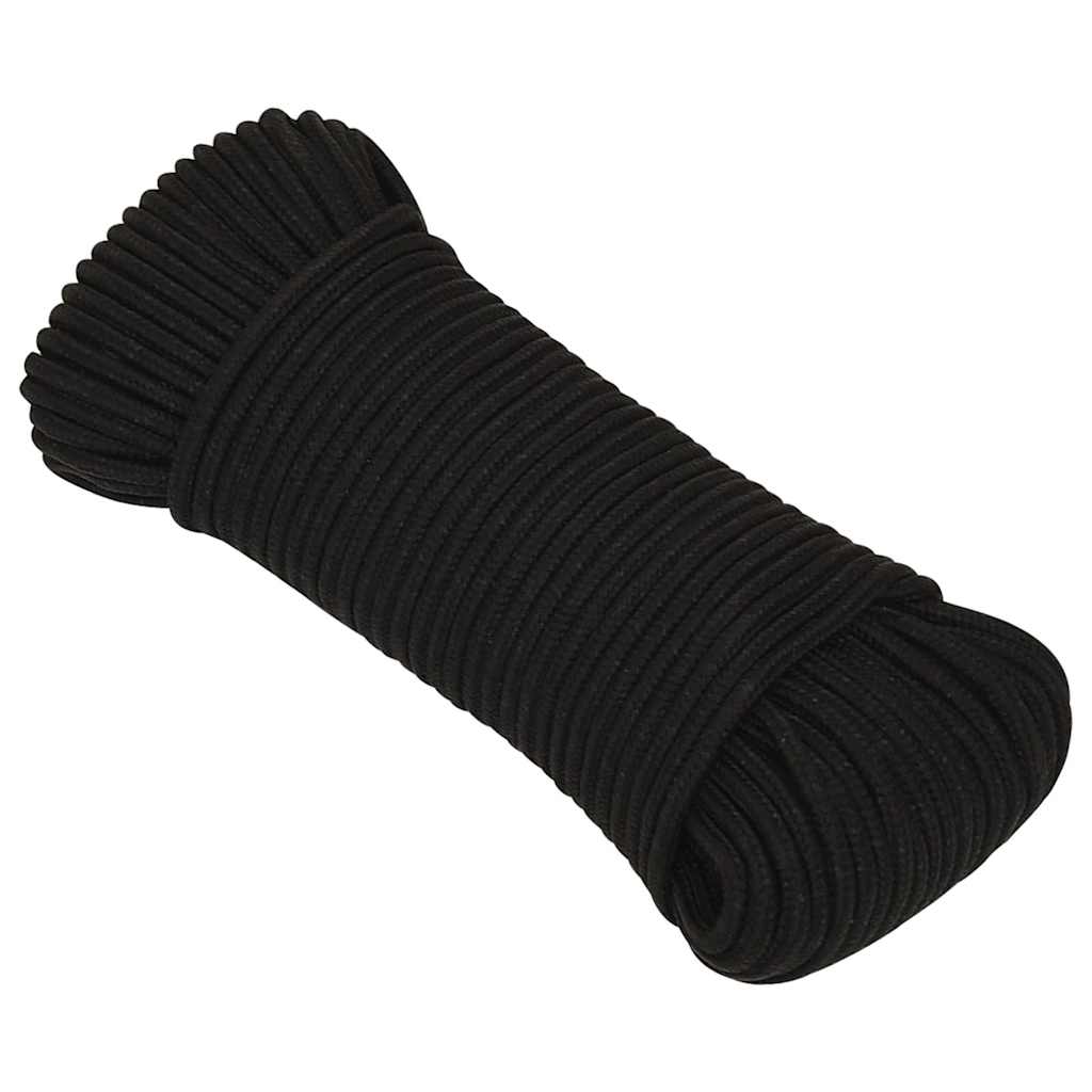 Radno uže crno 3 mm 50 m poliestersko