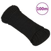 Radno uže crno 3 mm 100 m poliestersko