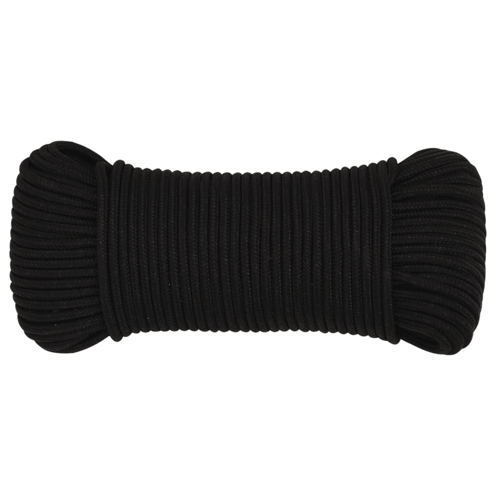 Radno uže crno 3 mm 100 m poliestersko