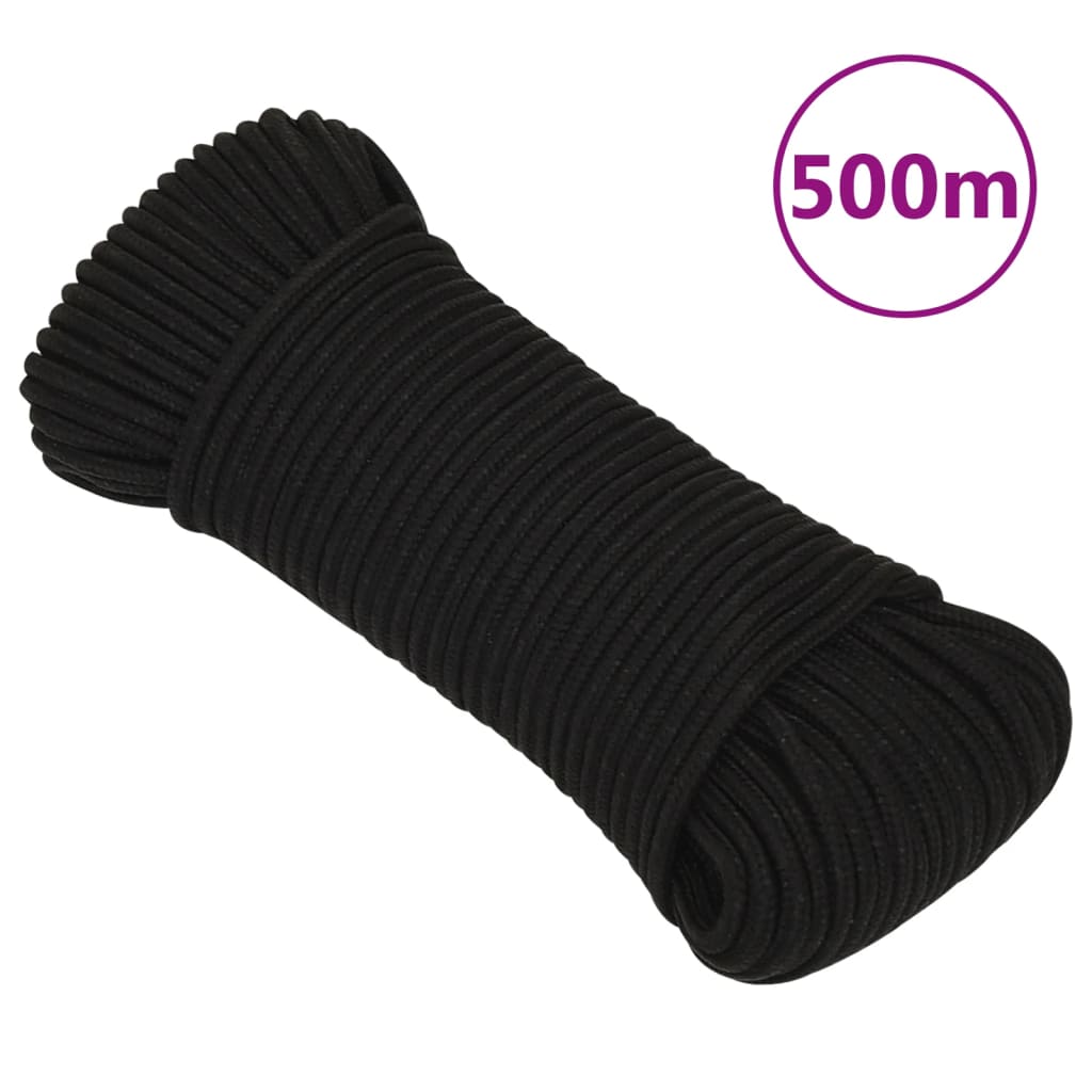 Radno uže crno 3 mm 500 m poliestersko