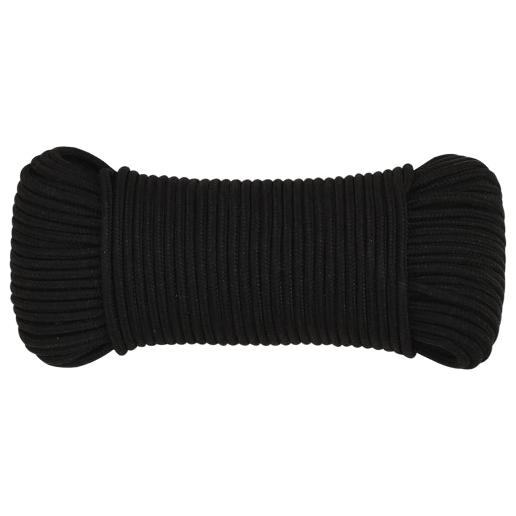 Radno uže crno 4 mm 100 m poliestersko