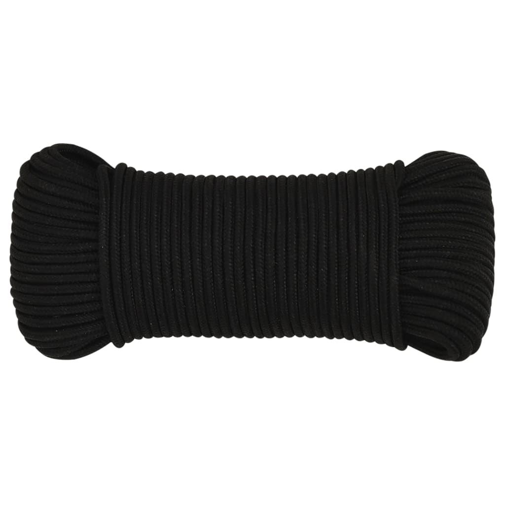 Radno uže crno 5 mm 100 m poliestersko
