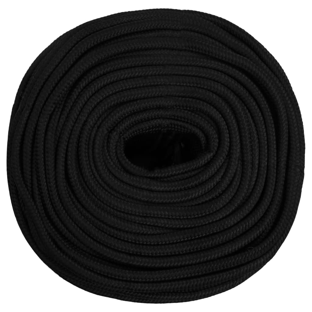 Radno uže crno 6 mm 100 m poliestersko