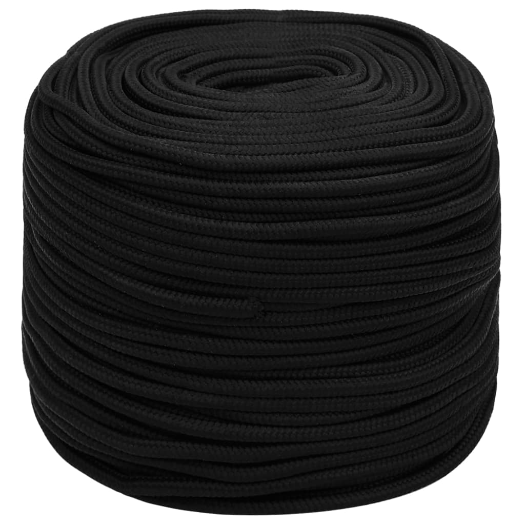 Radno uže crno 8 mm 50 m poliestersko