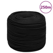 Radno uže crno 8 mm 250 m poliestersko