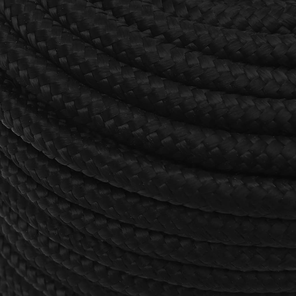 Radno uže crno 14 mm 100 m poliestersko