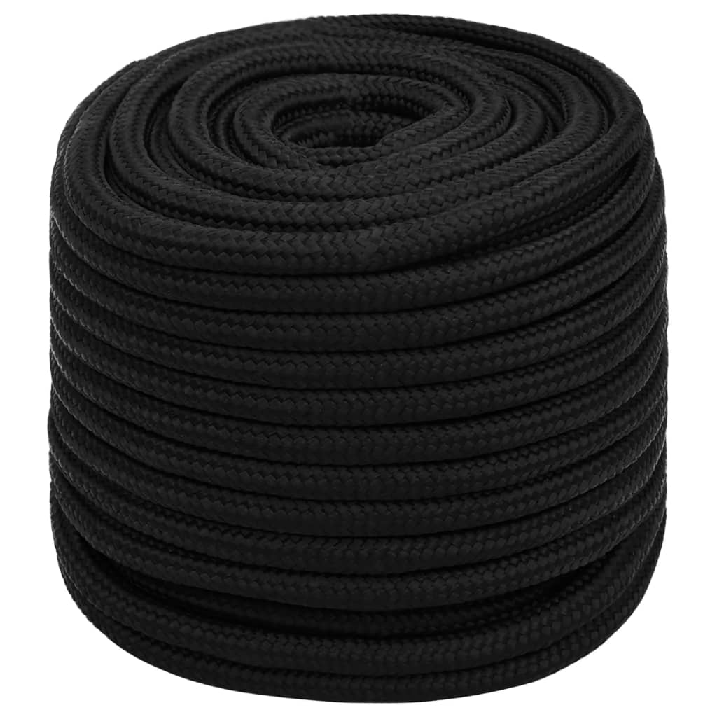 Radno uže crno 16 mm 100 m poliestersko