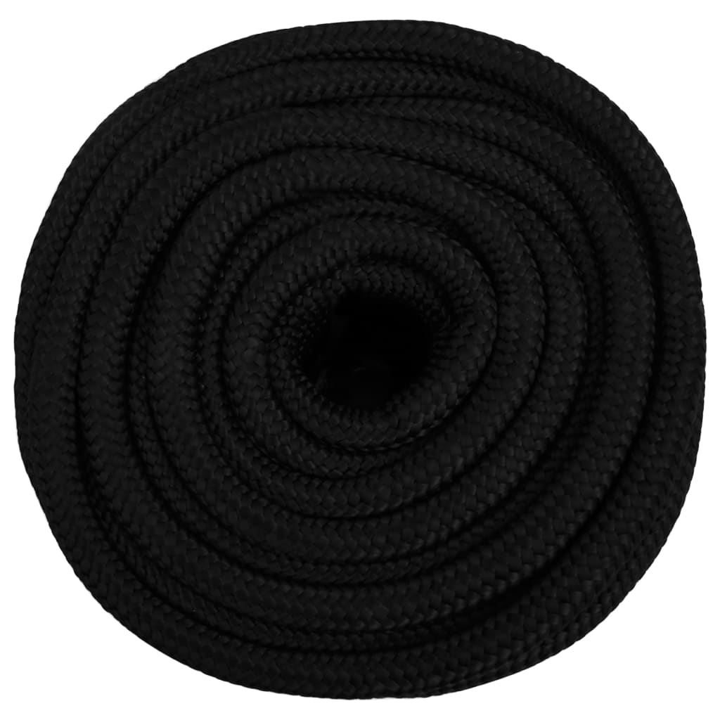 Radno uže crno 16 mm 100 m poliestersko