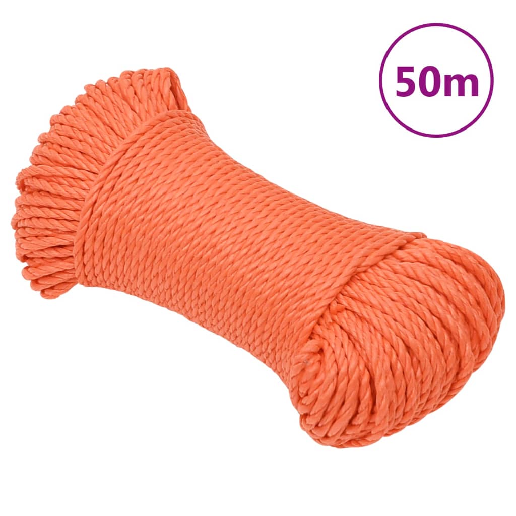 Radno uže narančasto 6 mm 50 m od polipropilena