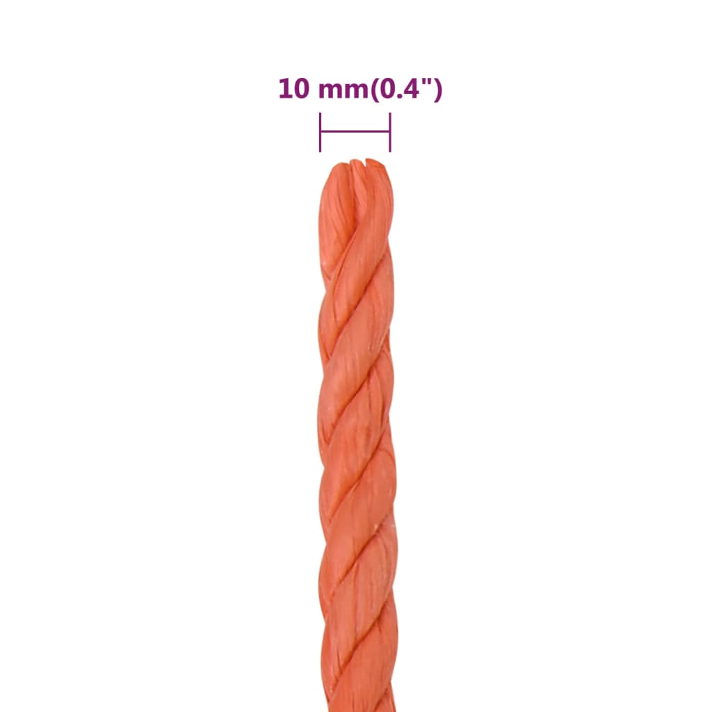 Radno uže narančasti 10 mm 25 m od polipropilena