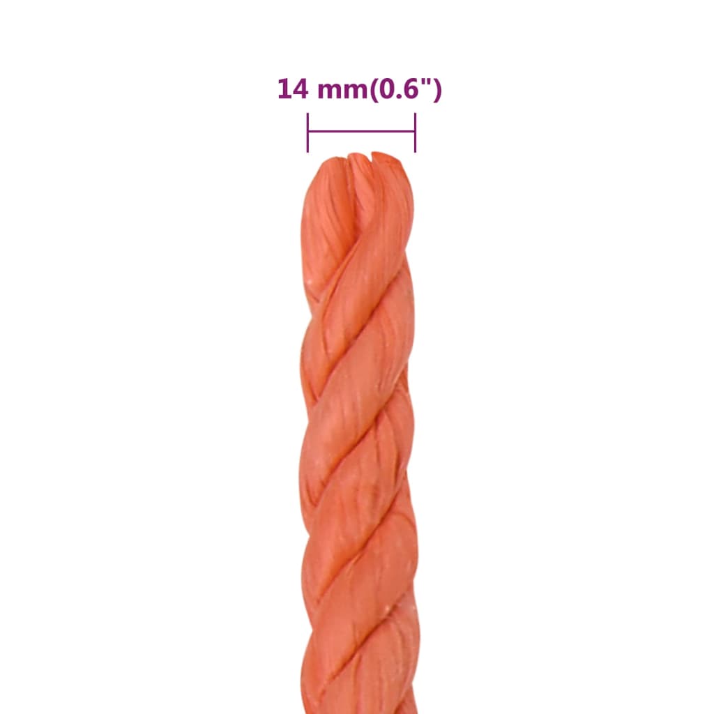 Radno uže narančasti 14 mm 25 m od polipropilena