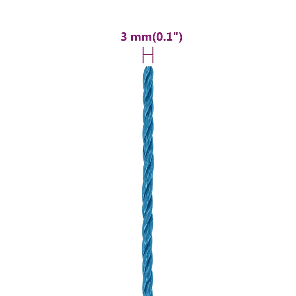 Radno uže plavi 3 mm 25 m od polipropilena