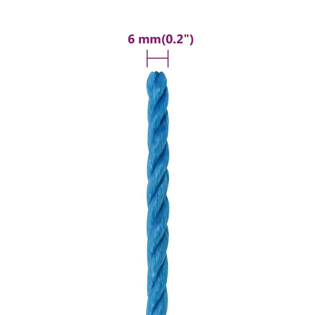 Radno uže plavo 6 mm 50 m od polipropilena