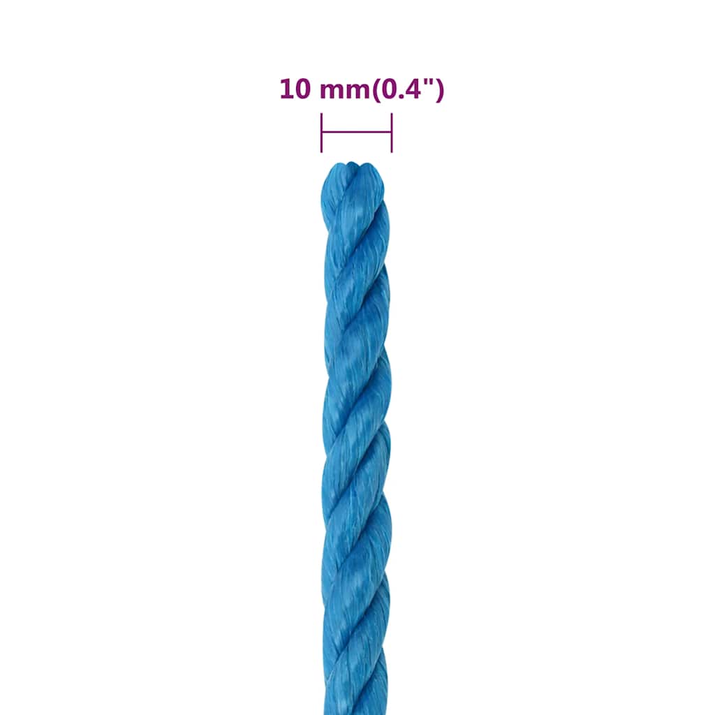 Radno uže plavo 10 mm 50 m od polipropilena