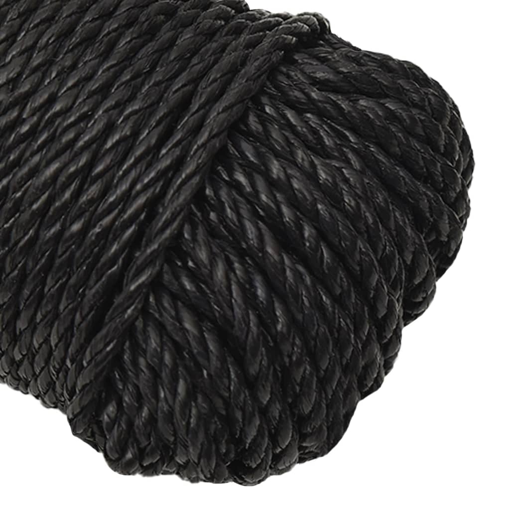 Radno uže crni 6 mm 250 m od polipropilena