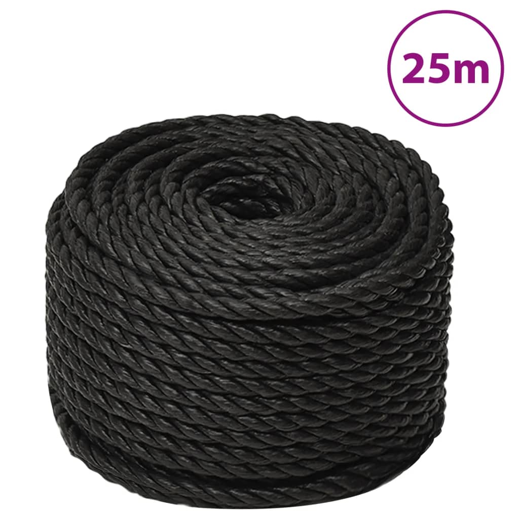 Radno uže crni 12 mm 25 m od polipropilena