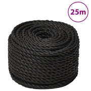 Radno uže crni 14 mm 25 m od polipropilena