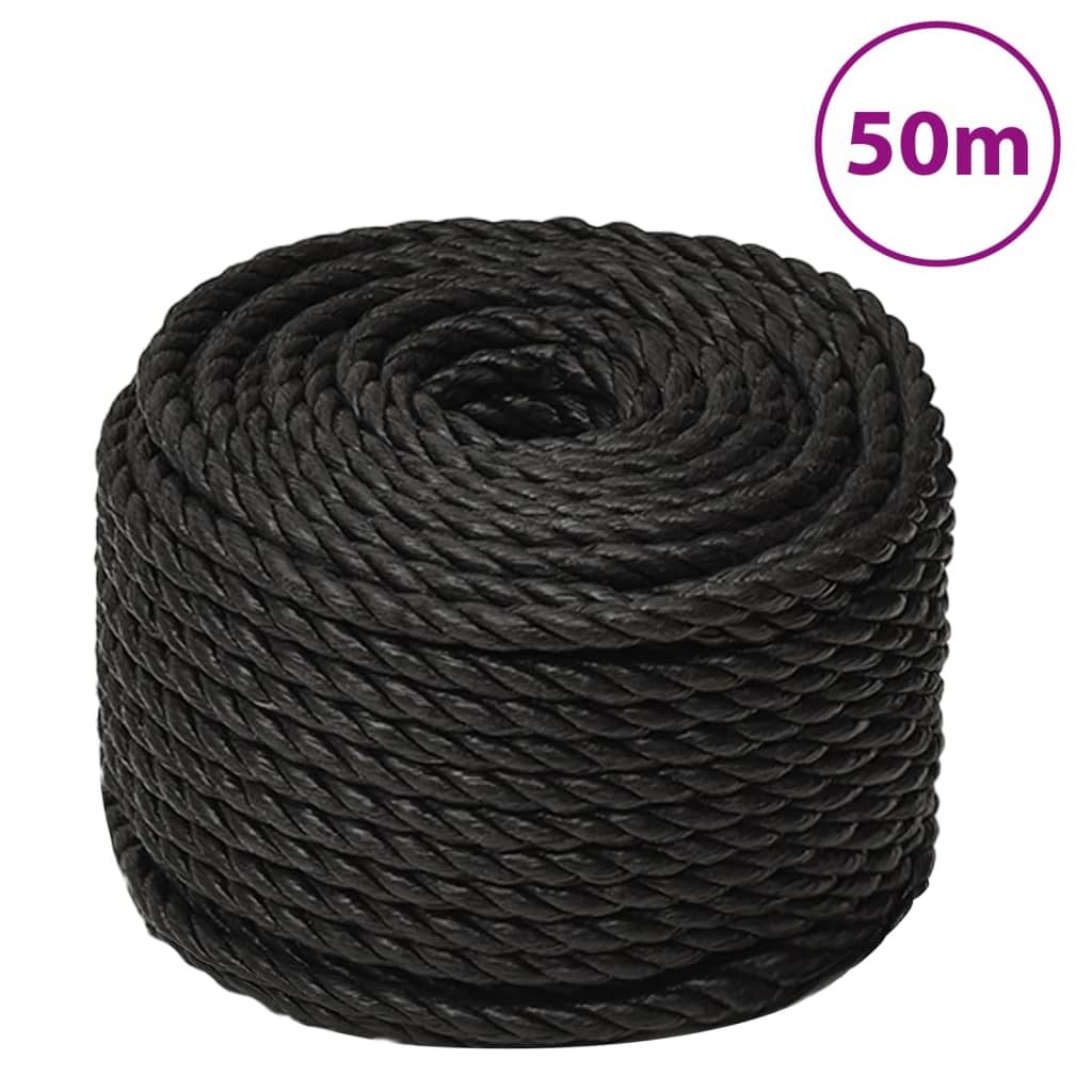 Radno uže crni 16 mm 50 m od polipropilena