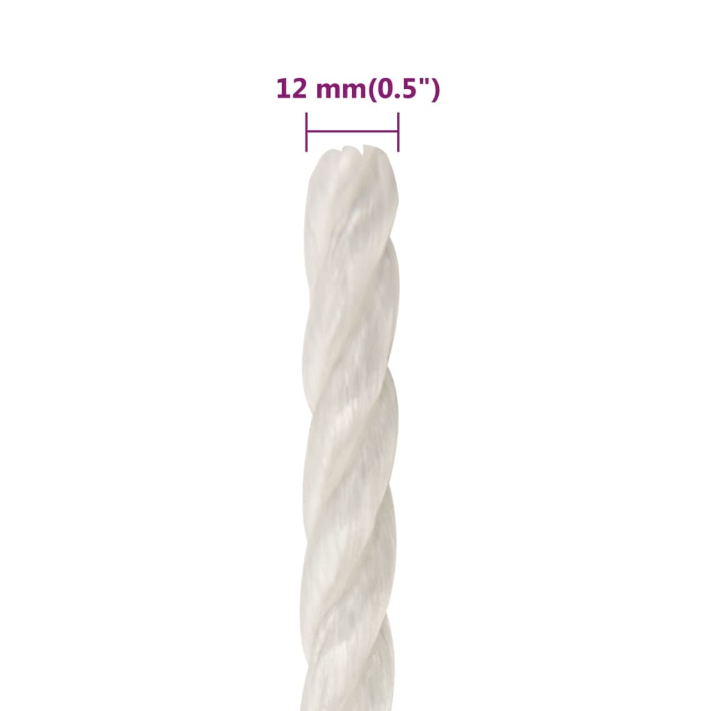Radno uže bijeli 12 mm 250 m od polipropilena