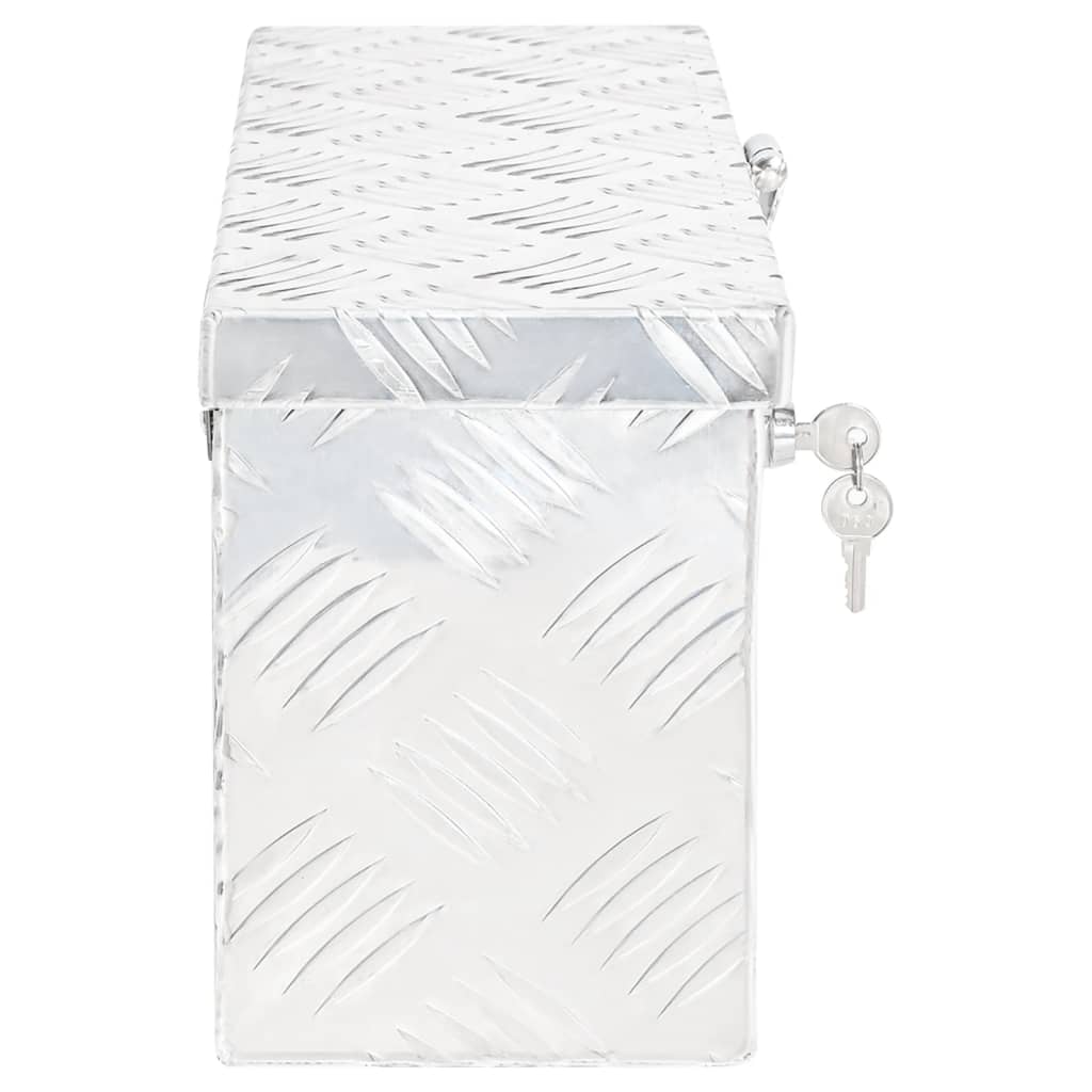 Kutija za pohranu srebrna 50 x 15 x 20,5 cm aluminijska