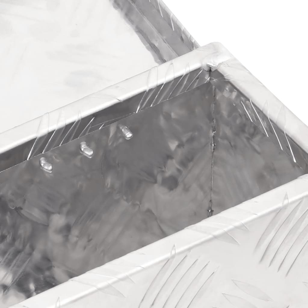 Kutija za pohranu srebrna 50 x 15 x 20,5 cm aluminijska