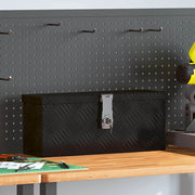 Kutija za pohranu crna 50x15x20,5 cm aluminijska