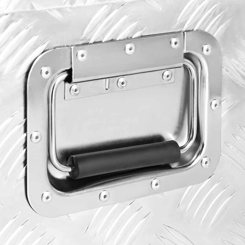 Kutija za pohranu srebrna 60 x 23,5 x 23 cm aluminijska