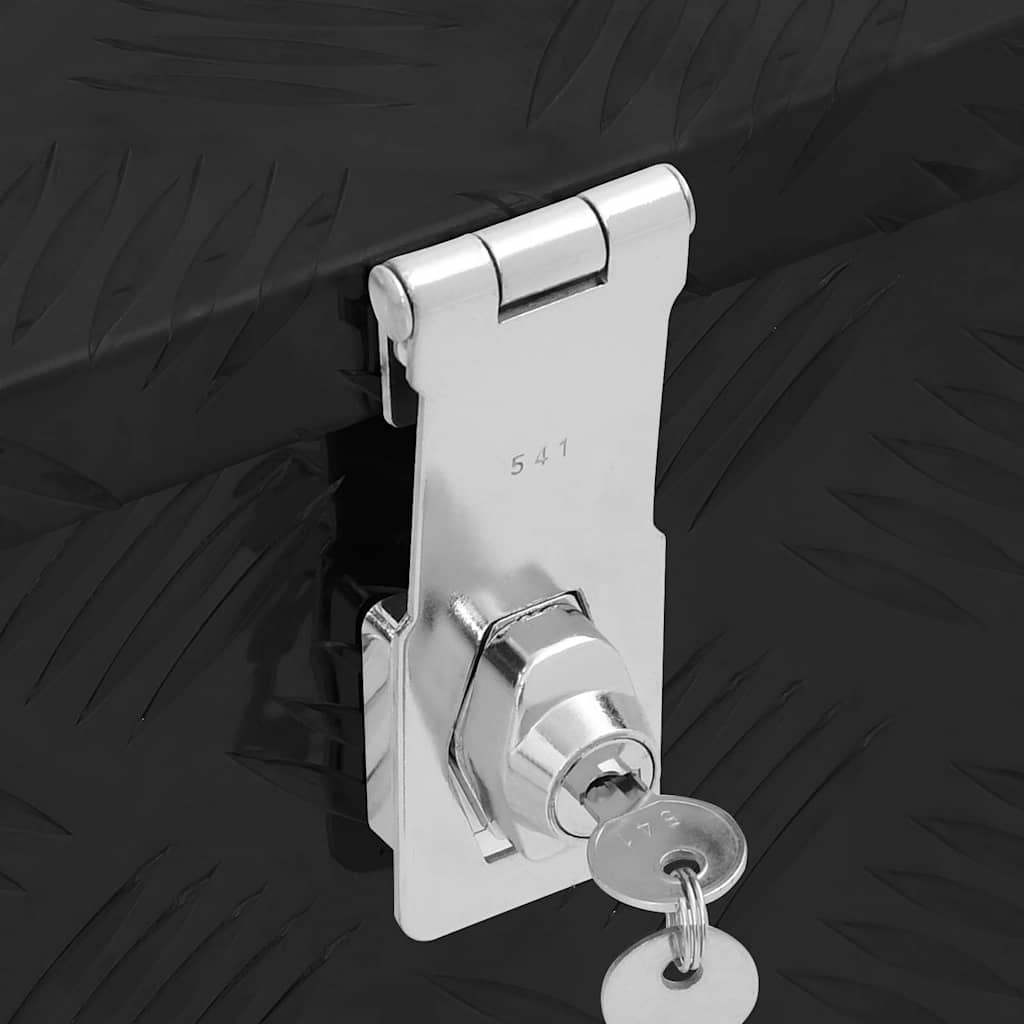 Kutija za pohranu crna 70 x 31 x 27 cm aluminijska